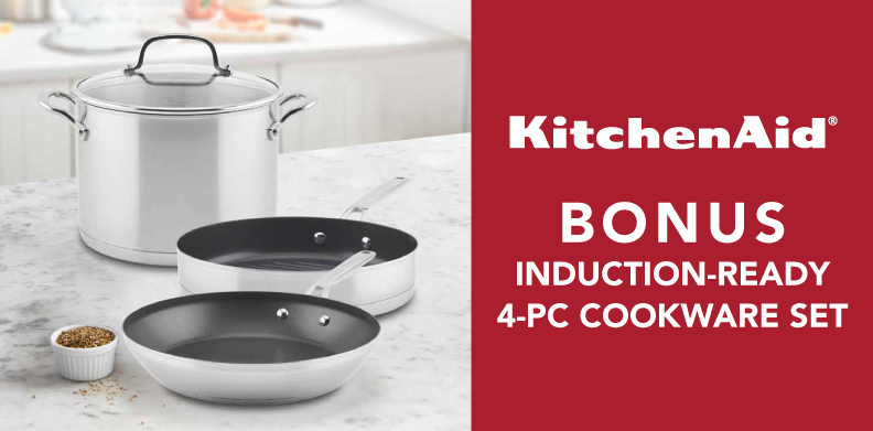 KITCHENAID BONUS INDUCTION-READY 4-PIECE COOKWARE SET