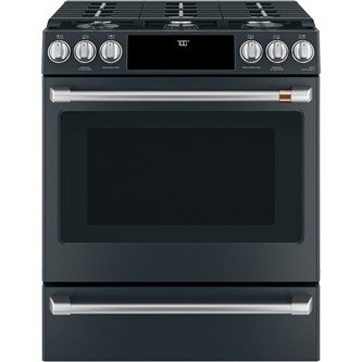 Café™ 30" Slide-In Front Control Gas Oven with Convection Range with Warming Drawer