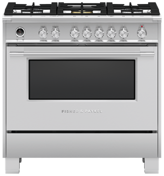 Dual Fuel Range, 36", 5 Burners, Self-cleaning