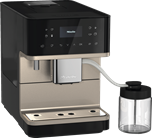 Milk Perfection Countertop Coffee Machine, Obsidian Black with Clean Steel Metallic Finish