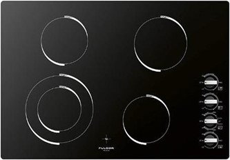 BLACK RADIANT COOKTOP WITH ALUMINUM TRIM, 30 4 ZO